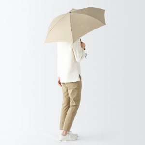 Beige Muji 2-Way Foldable All-Weather Women Umbrellas | NX2N5V33B