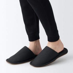 Beige Muji Either-Foot Men Slippers | DL6Y1N69A