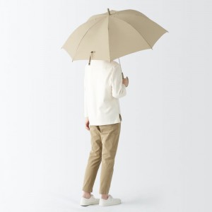 Beige Muji Markable Men Umbrellas | PZ0Q1F43D
