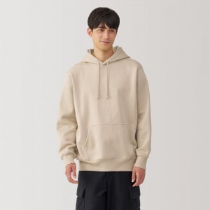Beige Muji Sweatshirt Pullover Hoodie Men Hoodie | FR5I6Z81U