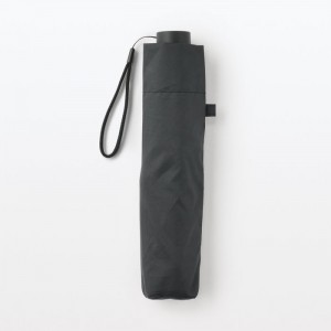 Black Muji All-Weather Foldable Men Umbrellas | IL9P3L33G
