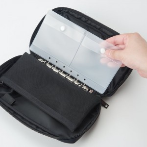 Black Muji Clear Pocket Divider Refill for Passport Men Cases | BM0Y7M57O