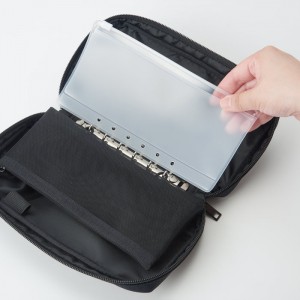 Black Muji Clear Pocket Refill 3pcs Set for Passport Men Cases | VY1K6D74S