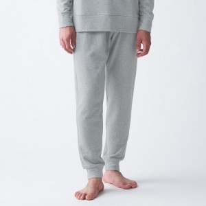 Black Muji French Terry Men Pants | TS6P0N17V