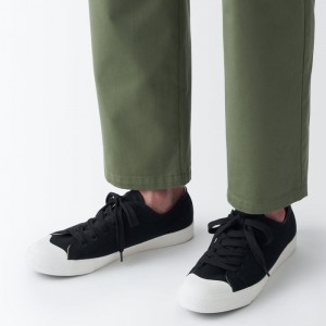 Black Muji Less Tiring Men Sneakers | HZ2W5K19T
