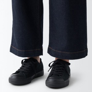 Black Muji Less Tiring Men Sneakers | VA3L3T13W