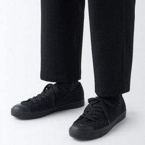Black Muji Less Tiring Pattern Women Sneakers | WW7R7W65P