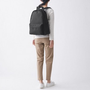 Black Muji Less Tiring Water Repellent Men Backpacks | WP4B0O87M