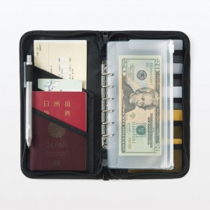 Black Muji Passport with Pocket Men Cases | NA8V6G28W
