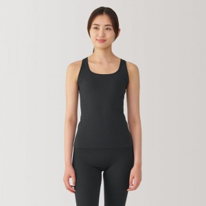 Black Muji Quick Dry Bra Women Tank Top | HD0U8C48Z