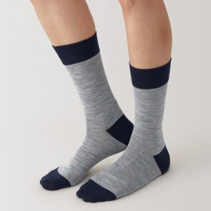 Black Muji Right Angle Lustrous Wool Mix Thin Women Socks | DT6C0G69J