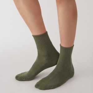Black Muji Right Angle Pile Short Men Socks | CM6Q6T74P