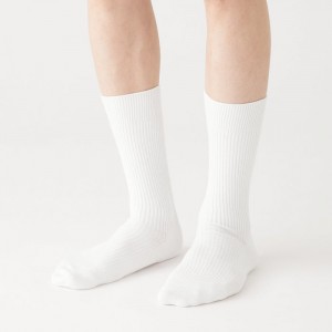 Black Muji Right Angle Ribbed Men Socks | DC5G1A02Y