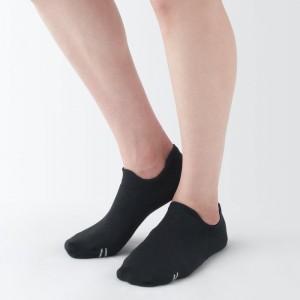 Black Muji Right Angle Sneaker with Tabs Women Socks | ZP9Z0E96H