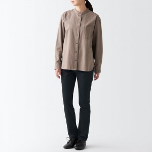 Black Muji Stretch Denim Slim Women Jeans | KM6I4I44L