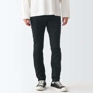 Black Muji Super Stretch Denim Skinny Men Jeans | XA2U1A43K