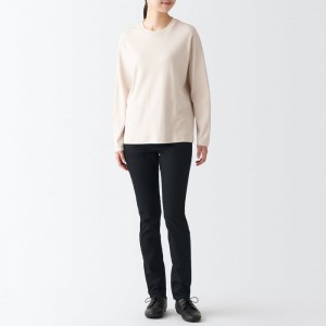 Black Muji Super Stretch Denim Skinny Women Jeans | EG9T0A59G