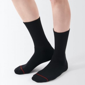 Black Muji Warm Pile Cotton Women Socks | ZE2I5S02B