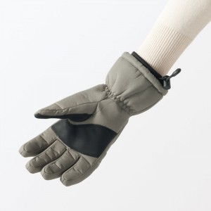 Black Muji Water Resistant Women Gloves | UK5E5A96S