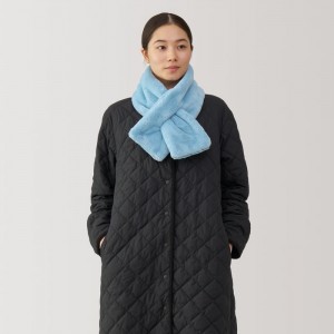 Blue Muji Anti Static Wearable Blanket Women Scarf | DG0R3Z63T