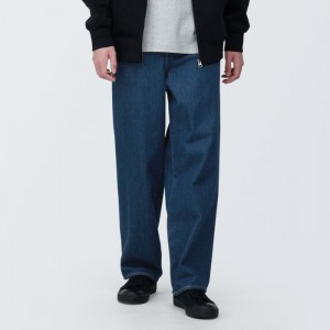Blue Muji Denim Wide Men Jeans | QL7J2D50D