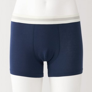 Blue Muji Lyocell Blend Low Rise Boxer Men Briefs | NO7U2E85J