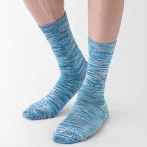 Blue Muji Right Angle Excess Yarn 3 Pair Women Socks | AZ8K7O22X