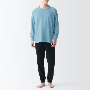 Blue Muji Sweatshirt Loungewear Men Pajamas | AC8Y9W86J