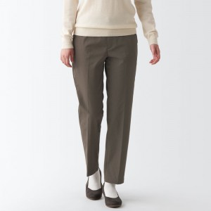 Brown Muji WoWater Repellent Stretch Tuck Tapered Men Pants | TR4Q2T27K
