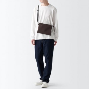 Chocolate Muji 2-Way Water Repellent Women Crossbody Bags | BA9I3G64F