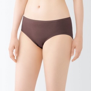 Chocolate Muji Lyocell Blend Midi Women Briefs | HE8G8G27T