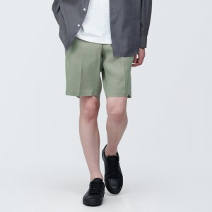Green Muji Hemp Blend Men Shorts | UG0Q7Q95P