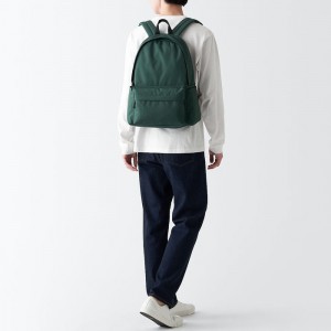 Green Muji Less Tiring Men Backpacks | IQ9F4W79A