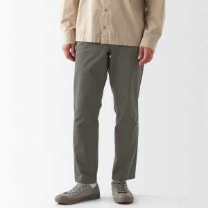 Grey Muji 4-Way Stretch Chino Slim Inseam Men Pants | EW5M7U99E