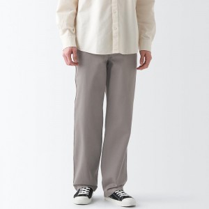 Grey Muji Chino Regular Fit Men Pants | LE8P9K15N