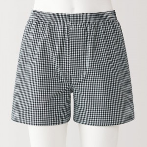 Grey Muji Cotton Broadcloth Front Open Men Trunks | BM0J9F51Z