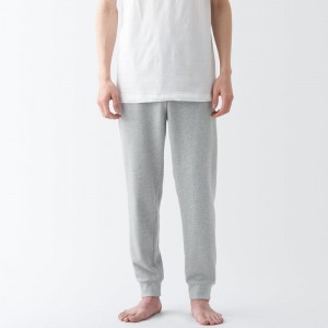 Grey Muji French Terry Men Pants | TK6I6G34N