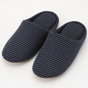 Grey Muji Jersey Knitted Cushion Men Slippers | HU8Z2K82W