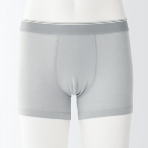 Grey Muji Lyocell Low Rise Boxer Men Briefs | OW9J3U99N
