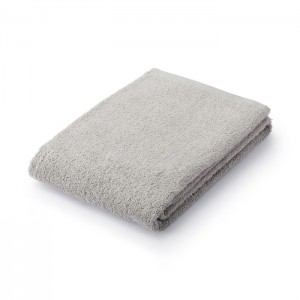 Grey Muji Pile Weave Bath Men Towels | YJ0E5F49K
