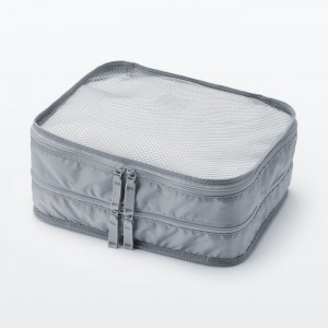 Grey Muji Polyester Gusset Men Toiletry Bags | KE1K5G18U