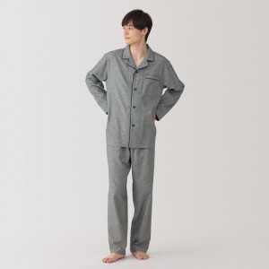 Grey Muji Side Seamless Flannel Women Pajamas | WH7D9K34U