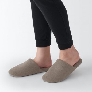 Grey Muji Soft Men Slippers | WI4B9I37P