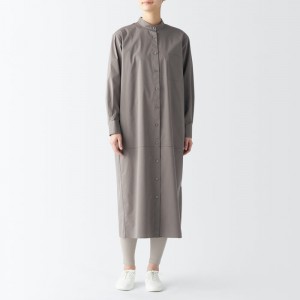 Grey Muji Stretch Ribbed Women Leggings | BO1R9K69Y