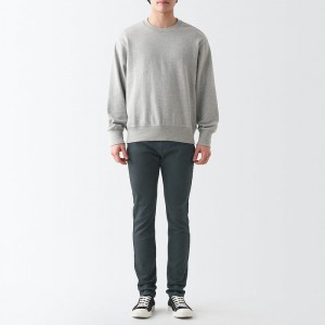 Grey Muji Super Stretch Denim Skinny Men Jeans | GY4P8B92N