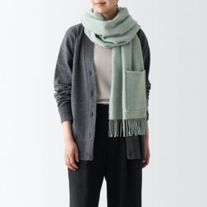 Grey Muji Wool Men Scarf | MC5D6G25D