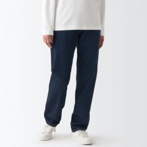 Navy Muji Denim Regular Women Jeans | DN5W8T74S