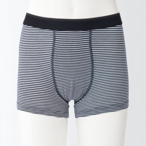 Navy Muji Smooth Low Rise Boxer Men Briefs | OR8W8E45Q