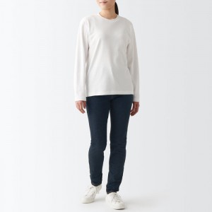 Navy Muji Super Stretch Denim Skinny Women Jeans | BM1Y9R39X
