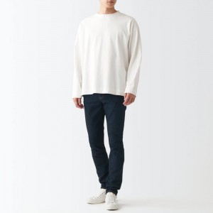 Navy Muji Super Stretch Denim Skinny Women Jeans | WE4P9K56I